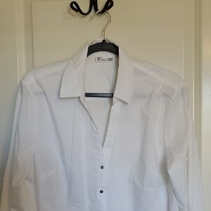 White Womens Button Down Shirt
